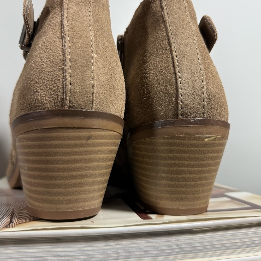Sonoma Size 9 Women's Tan Suede Ankle Boots - Picture 5 of 15